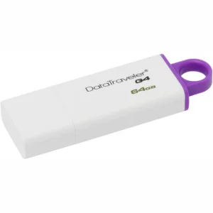 MEMORIE USB 3.0 KINGSTON 64 GB, cu capac, carcasa plastic, alb / mov, &quot;DTIG4/64GB&quot;