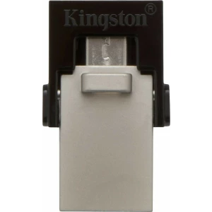 MEMORIE USB 3.0 | microUSB 3.0 KINGSTON 32 GB, profil mic | OTG, carcasa metalic &amp;amp;amp; plastic, negru / argintiu, &quot;DTDUO3/32GB&quot;