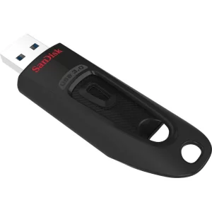 Memorie USB 3.0 SANDISK 128 GB, retractabila, carcasa plastic, negru
