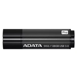 MEMORIE USB 3.1 ADATA 128 GB, cu capac, carcasa aluminiu, negru, AS102P-128G-RGY