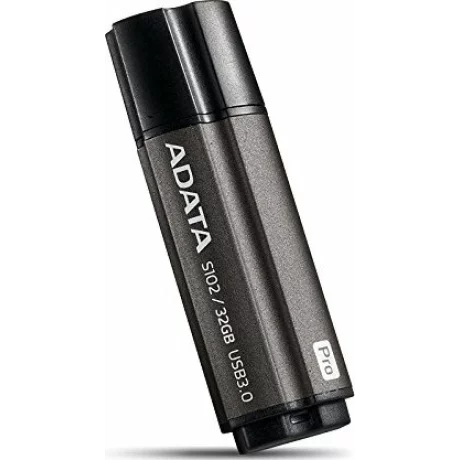 MEMORIE USB 3.1 ADATA 32 GB, cu capac, carcasa aluminiu, negru /albastru, AS102P-32G-RGY
