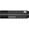 MEMORIE USB 3.1 ADATA 64 GB, cu capac, carcasa aluminiu, negru / albastru, AS102P-64G-RGY