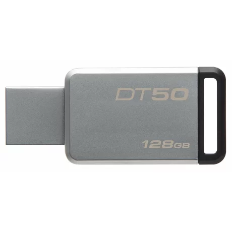 MEMORIE USB 3.1 KINGSTON 128 GB, profil mic, carcasa metalic, argintiu, &quot;DT50/128GB&quot;