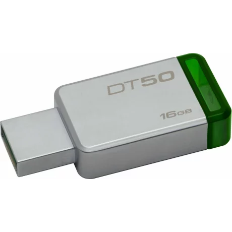 MEMORIE USB 3.1 KINGSTON 16 GB, profil mic, carcasa metalic, argintiu, &quot;DT50/16GB&quot;
