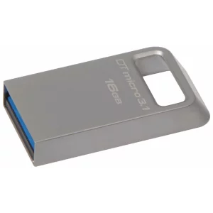 MEMORIE USB 3.1 KINGSTON 16 GB, profil mic, carcasa metalic, argintiu, &quot;DTMC3/16GB&quot;
