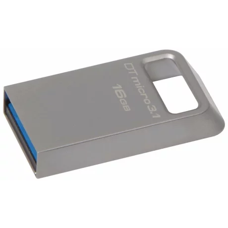 MEMORIE USB 3.1 KINGSTON 16 GB, profil mic, carcasa metalic, argintiu, &quot;DTMC3/16GB&quot;