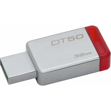 MEMORIE USB 3.1 KINGSTON 32 GB, profil mic, carcasa metalic, argintiu, &quot;DT50/32GB&quot;