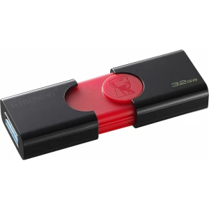MEMORIE USB 3.1 KINGSTON 32 GB, retractabila, carcasa plastic, negru, &quot;DT106/32GB&quot;