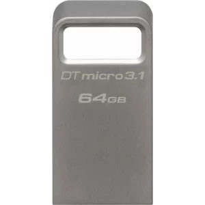 MEMORIE USB 3.1 KINGSTON 64 GB, profil mic, carcasa metalic, argintiu, &quot;DTMC3/64GB&quot;