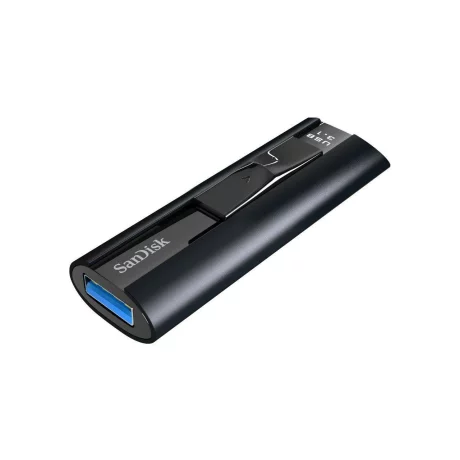 Memorie USB 3.1 SANDISK 128 GB, retractabila, carcasa aluminiu, negru