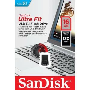 Memorie USB 3.1 SANDISK 16 GB, profil mic, carcasa plastic, negru
