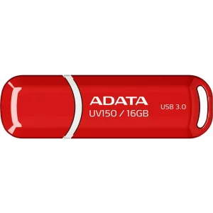 MEMORIE USB 3.2 ADATA 16 GB, cu capac, carcasa plastic, rosu, AUV150-16G-RRD
