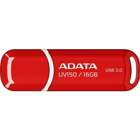 MEMORIE USB 3.2 ADATA 16 GB, cu capac, carcasa plastic, rosu, AUV150-16G-RRD