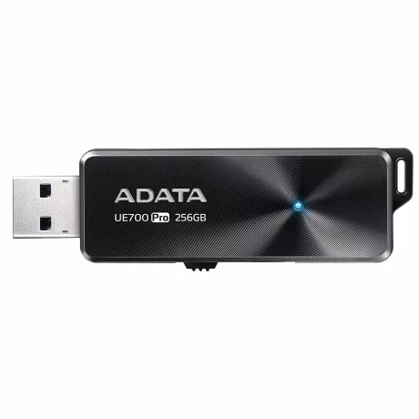 MEMORIE USB 3.2 ADATA 256 GB, retractabila, carcasa aluminiu, negru,AUE700PRO-256G-CBK