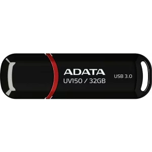 MEMORIE USB 3.2 ADATA 32 GB, cu capac, carcasa plastic, negru, AUV150-32G-RBK