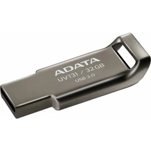 Memorie USB 3.2 ADATA 32 GB, profil mic, carcasa aliaj zinc, gri, AUV131-32G-RGY