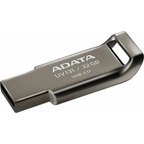 Memorie USB 3.2 ADATA 32 GB, profil mic, carcasa aliaj zinc, gri, AUV131-32G-RGY