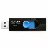 Memorie USB 3.2 ADATA 32 GB, retractabila, carcasa plastic, negru / albastru, AUV320-32G-RBKBL