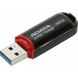 MEMORIE USB 3.2 ADATA 64 GB, cu capac, carcasa plastic, negru, AUV150-64G-RBK