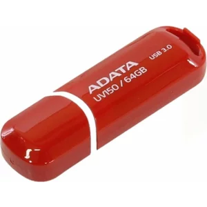 Memorie USB 3.2 ADATA 64 GB, cu capac, carcasa plastic, rosu, AUV150-64G-RRD