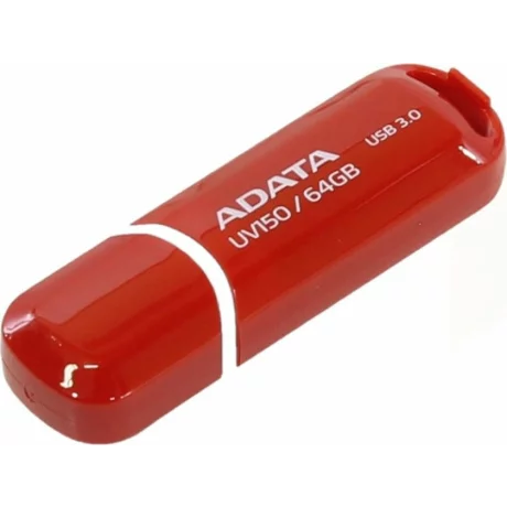 Memorie USB 3.2 ADATA 64 GB, cu capac, carcasa plastic, rosu, AUV150-64G-RRD