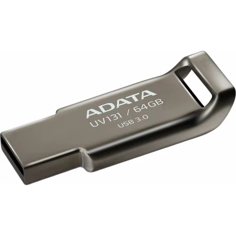 MEMORIE USB 3.2 ADATA 64 GB, profil mic, carcasa aliaj zinc, gri, AUV131-64G-RGY