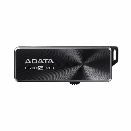 MEMORIE USB 3.2 ADATA 64 GB, retractabila, carcasa aluminiu, negru, AUE700PRO-64G-CBK