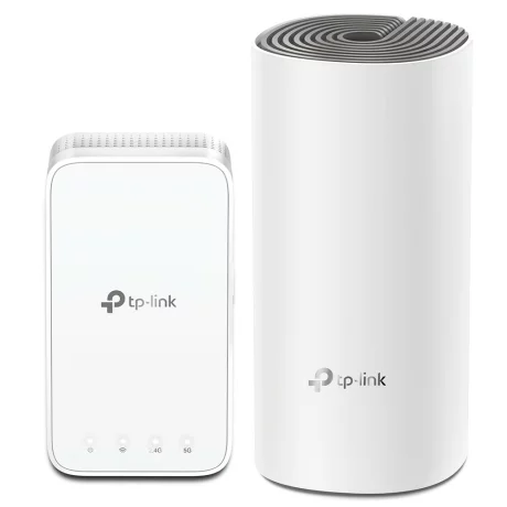 MESH TP-LINK, wireless, router AC1200, pt interior, 1200 Mbps, port LAN, WAN, 2.4 GHz | 5 GHz, antena interna x 2, standard 802.11ac, &quot;Deco E3(2-pack)&quot; (include timbru verde 1.5 lei)