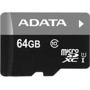 CARD MicroSD ADATA, 64 GB, MicroSDXC, clasa 10, standard UHS-I U1, &quot;AUSDX64GUICL10-RA1&quot;