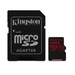 CARD MicroSD KINGSTON, 128 GB, MicroSDXC, clasa 10, standard UHS-I U3, &quot;SDCR/128GB&quot;