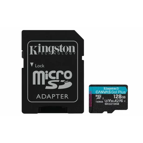 CARD MicroSD KINGSTON, 128 GB, microSDXC, clasa 10, standard UHS-I U3, SDCG3/128GB