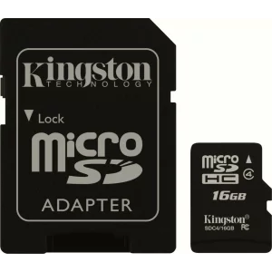 CARD MicroSD KINGSTON, 16 GB, MicroSDHC, clasa 4, standard nu e cazul, &quot;SDC4/16GB&quot;