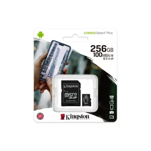 CARD MicroSD KINGSTON, 256 GB, microSDXC, clasa 10, standard UHS-I U3, &quot;SDCS2/256GB&quot;