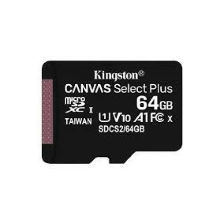 CARD MicroSD KINGSTON, 64 GB, microSDXC, clasa 10, standard UHS-I U3, &quot;SDCS2/64GBSP&quot;