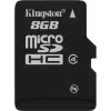 CARD MicroSD KINGSTON, 8 GB, MicroSDHC, clasa 4, standard nu e cazul, &quot;SDC4/8GB&quot;