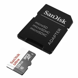 ADAPTOR card MicroSD SANDISK, 128 GB, microSDXC, clasa 10, standard UHS-I U1, &quot;SDSQUNS-128G-GN6TA&quot;
