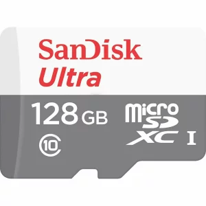 CARD MicroSD SANDISK, 128 GB, microSDXC, clasa 10, standard UHS-I U1, &quot;SDSQUNS-128G-GN6MN&quot;
