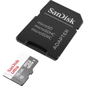 ADAPTOR card MicroSD ADAPTOR card, 16 GB, microSDHC, clasa 10, standard UHS-I U1, &quot;SDSQUNS-016G-GN3MA&quot;