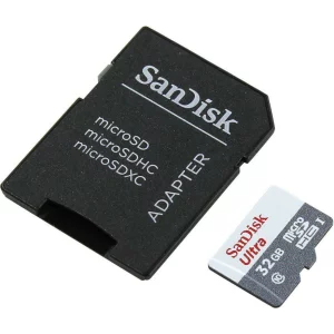 ADAPTOR card MicroSD SANDISK, 32 GB, microSDHC, clasa 10, standard UHS-I U1, &quot;SDSQUNS-032G-GN3MA&quot;