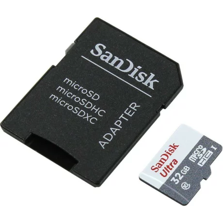 ADAPTOR card MicroSD SANDISK, 32 GB, microSDHC, clasa 10, standard UHS-I U1, &quot;SDSQUNS-032G-GN3MA&quot;