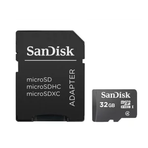 Card MicroSD SANDISK, 32 GB, microSDHC, clasa 4, SDSDQM-032G-B35A
