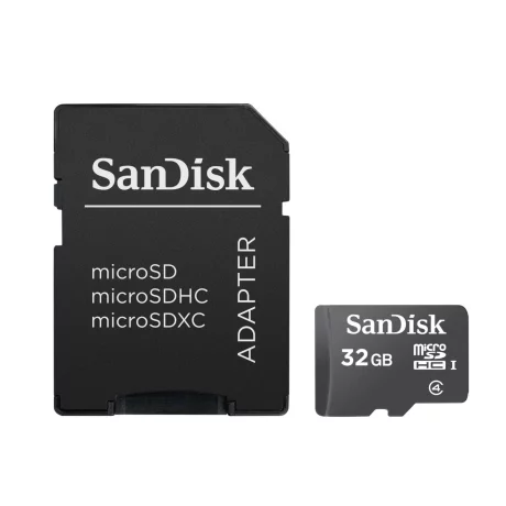 Card MicroSD SANDISK, 32 GB, microSDHC, clasa 4, SDSDQM-032G-B35A
