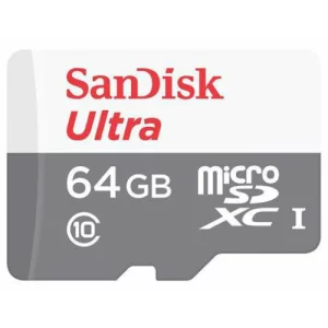 ADAPTOR card MicroSD SANDISK, 64 GB, microSDXC, clasa 10, standard UHS-I U1, &quot;SDSQUNS-064G-GN3MA&quot;