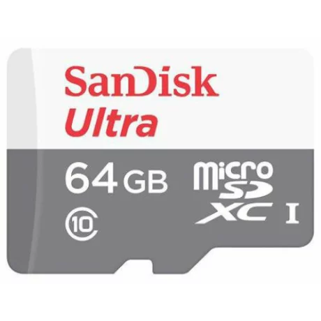 ADAPTOR card MicroSD SANDISK, 64 GB, microSDXC, clasa 10, standard UHS-I U1, &quot;SDSQUNS-064G-GN3MA&quot;