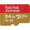 Card MicroSD SANDISK, 64 GB, microSDXC, clasa 10, standard UHS-I U3, SDSQXA2-064G-GN6MA