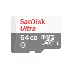 CARD MicroSD SANDISK, 64 GB, microSDXC, clasa 10, standard UHS-I U1, &quot;SDSQUNS-064G-GN3MN&quot;