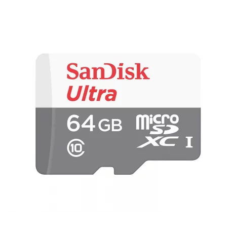 CARD MicroSD SANDISK, 64 GB, microSDXC, clasa 10, standard UHS-I U1, &quot;SDSQUNS-064G-GN3MN&quot;