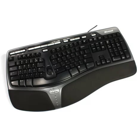 TASTATURI MICROSOFT, &quot;Natural Ergonomic&quot;, cu fir, 125 taste format standard (104-108 taste), USB, negru, &quot;B2M-00022&quot;  (include TV 0.75 lei)