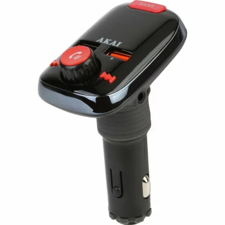 MODULATOR FM AKAI, Bluetooth 5.0, quick charge QC3.0, format MP3 | WMA, USB x 2, SD, montare la priza auto, &quot;FMT-74BT&quot;