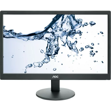 MONITOR AOC 18.5&quot;, home, office, TN, HD (FWXGA) (1366 x 768), Wide, 200 cd/mp, 5 ms, VGA, &quot;E970SWN&quot; (include TV 5 lei)